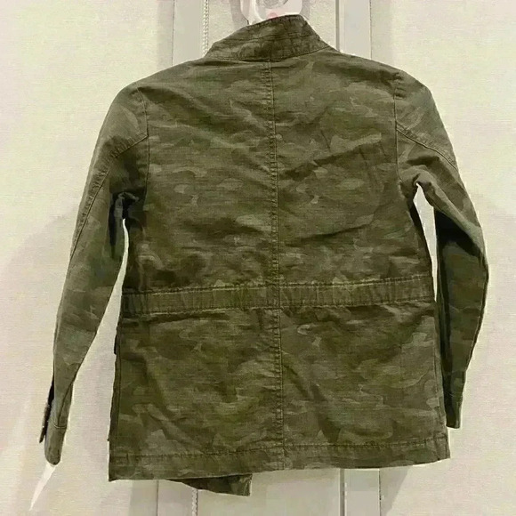 NWT OSHKOSH B’GOSH Green Camo Utility Jacket for Girls Sz 8/8A - Picture 6 of 6